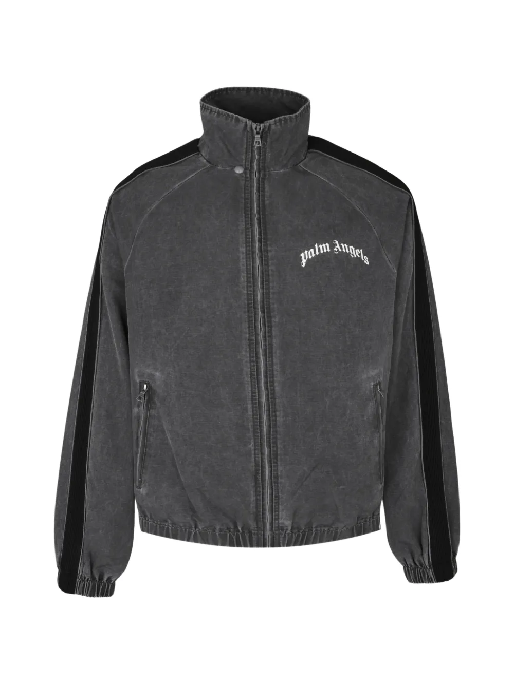 Palm Angels Curved Logo windbreaker Grijs