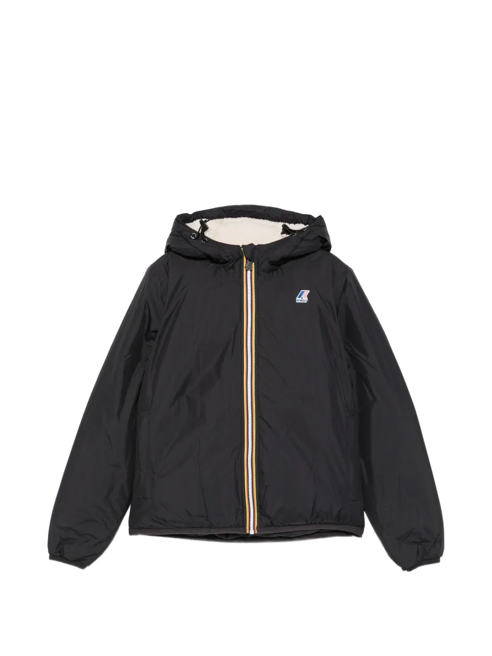 K-way Hooded Zip-up Jacket In Black