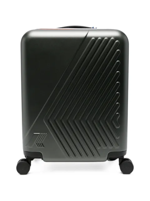 K-Way logo-embossed hard-shell suitcase