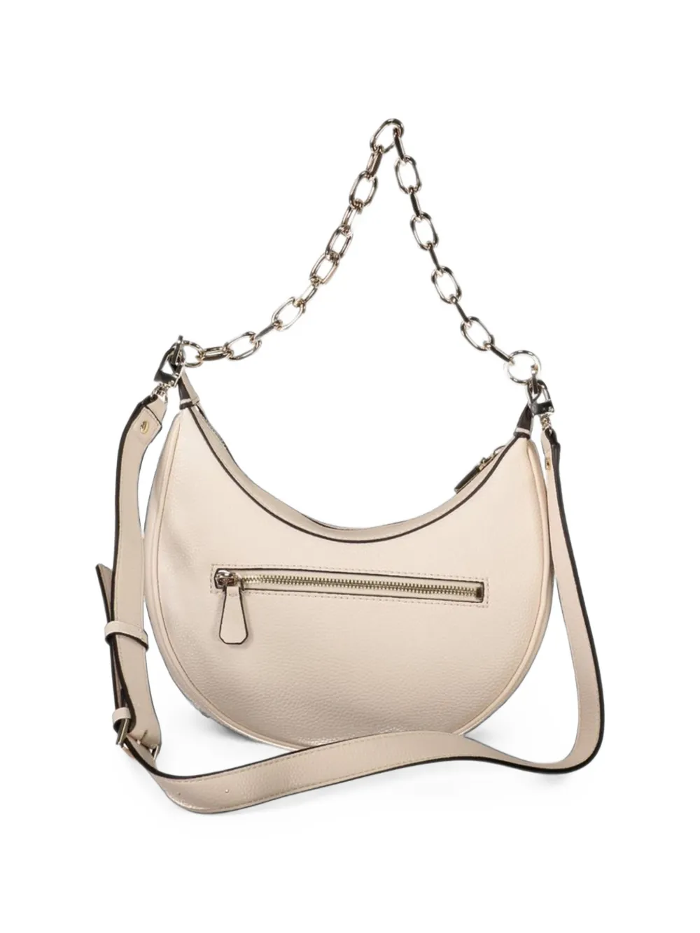GUESS USA Shopper met logoplakkaat en kettingband Beige
