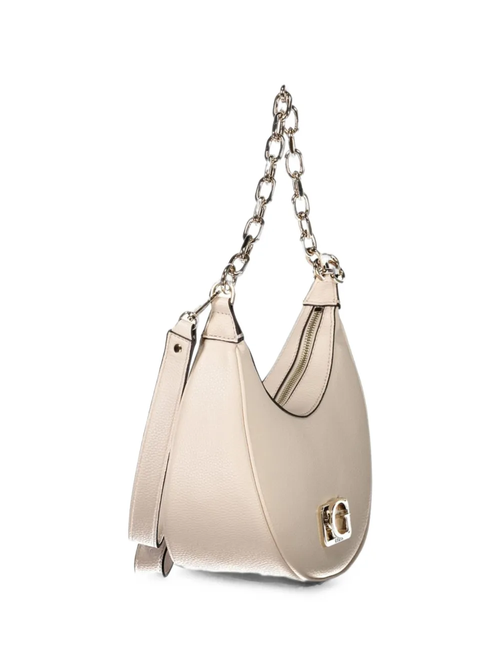 GUESS USA Shopper met logoplakkaat en kettingband Beige