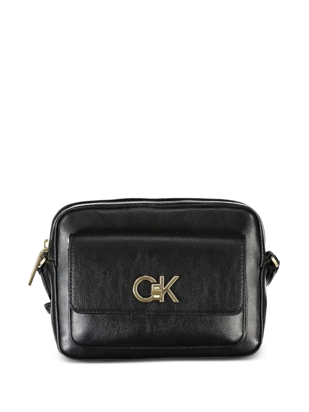 Calvin Klein small logo-plaque shoulder bag - Nero