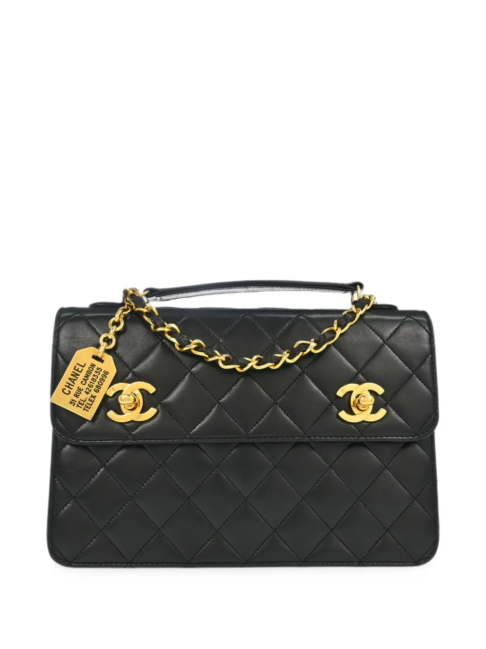CHANEL Pre-Owned 1989-1991 turn-lock tote bag - Nero