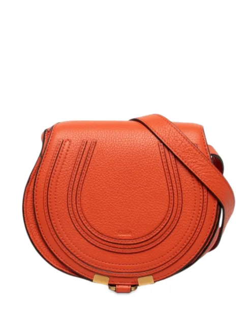 Chloé Pre-Owned 2021 Small Grained Leather Marcie Saddle crossbody bag