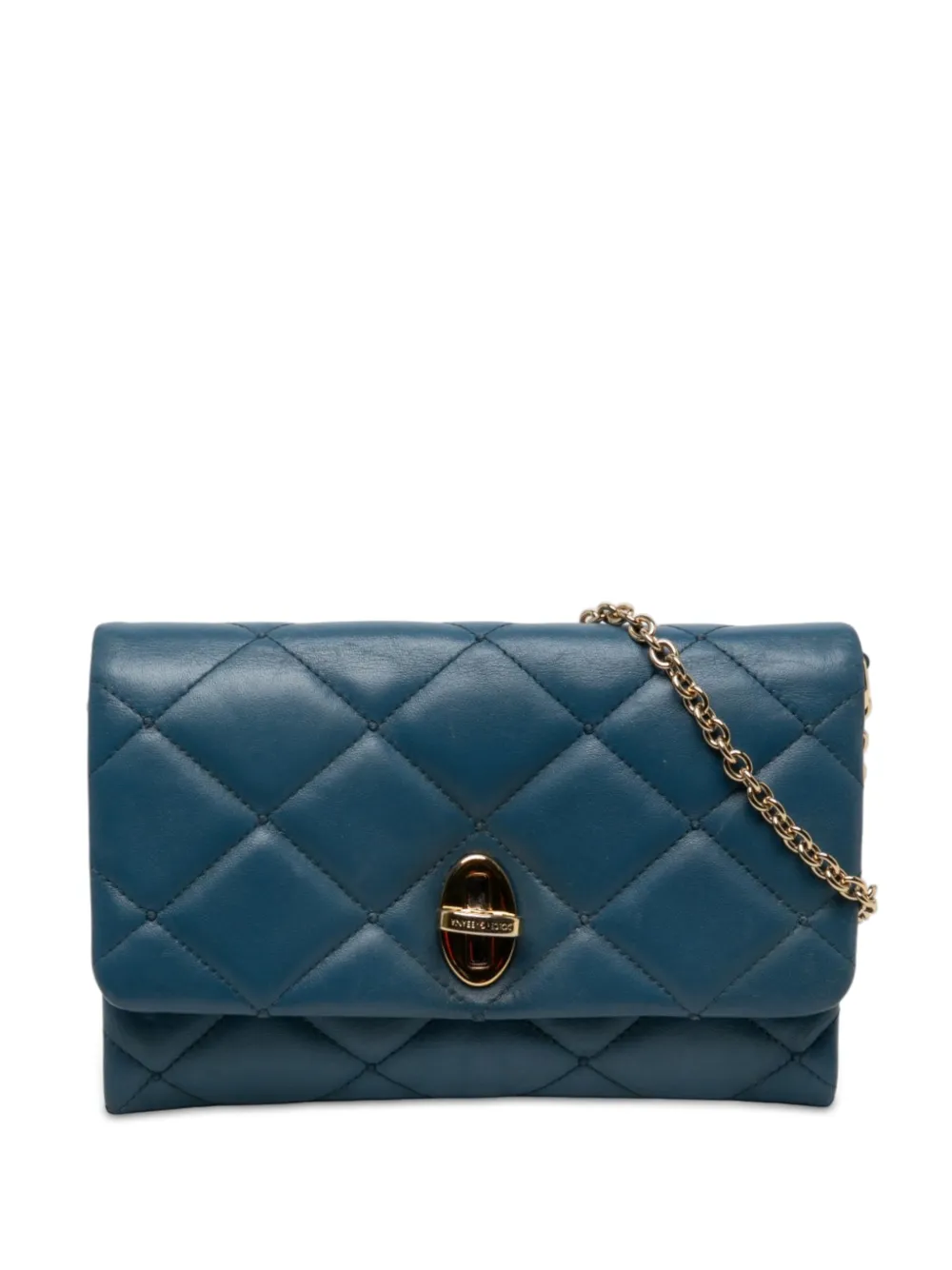 Dolce & Gabbana Pre-Owned 2021 Quilted Leather Chain crossbody bag - Blue
