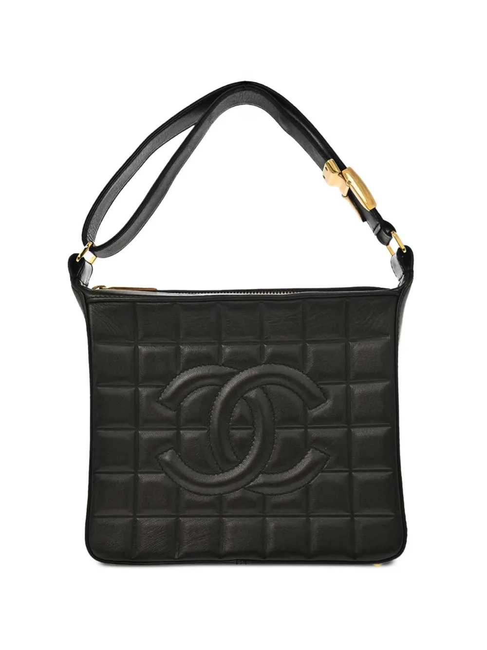 CHANEL Pre-Owned 2002-2003 Choco Bar shoulder bag - Black