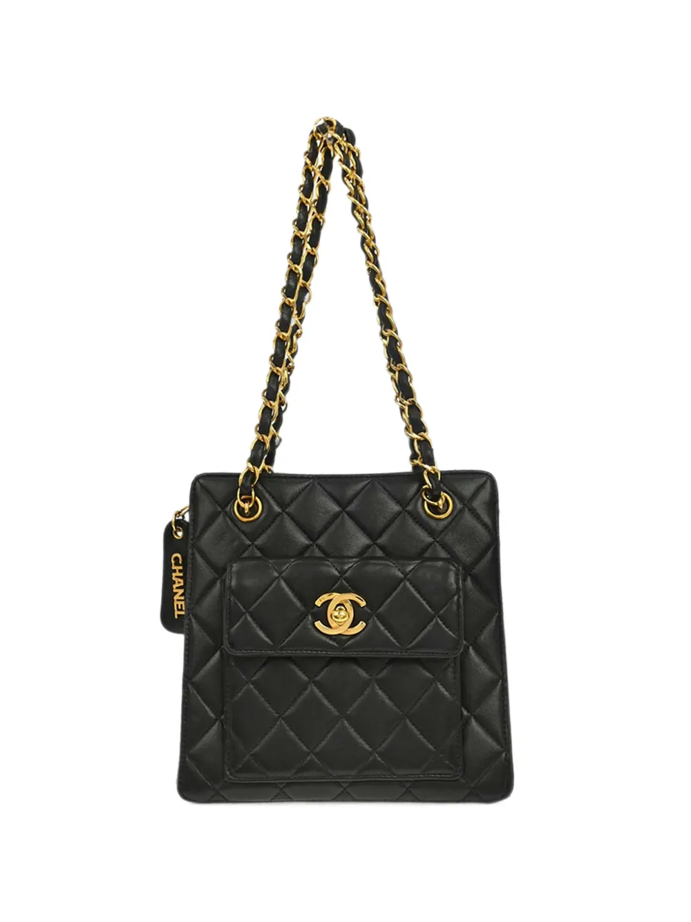 CHANEL Pre-Owned 1996-1997 quilted CC turn-lock tote bag - Nero
