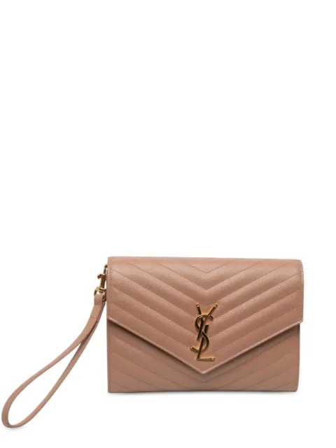 Saint Laurent Pre-Owned Grain De Poudre Matelasse Cassandre Flap clutch fra 2022