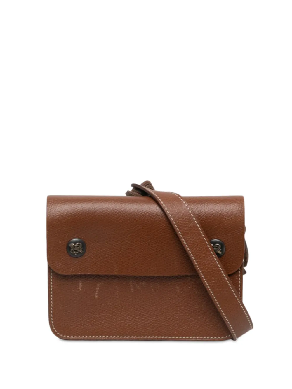 Hermès Pre-Owned sac banane Courchevel Pochette Green Waist Bag (1985) - Marron Hermès Pre-Owned sac banane Courchevel Pochette Green Waist Bag (1985) - Marron