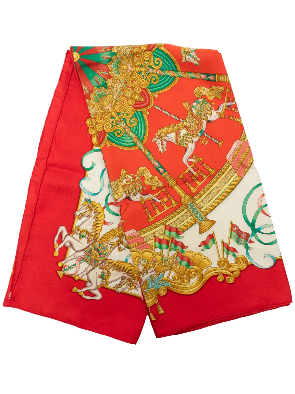 Hermès Pre-Owned 1990-2010 Luna Park Silk Scarf 90 scarves - Rosso
