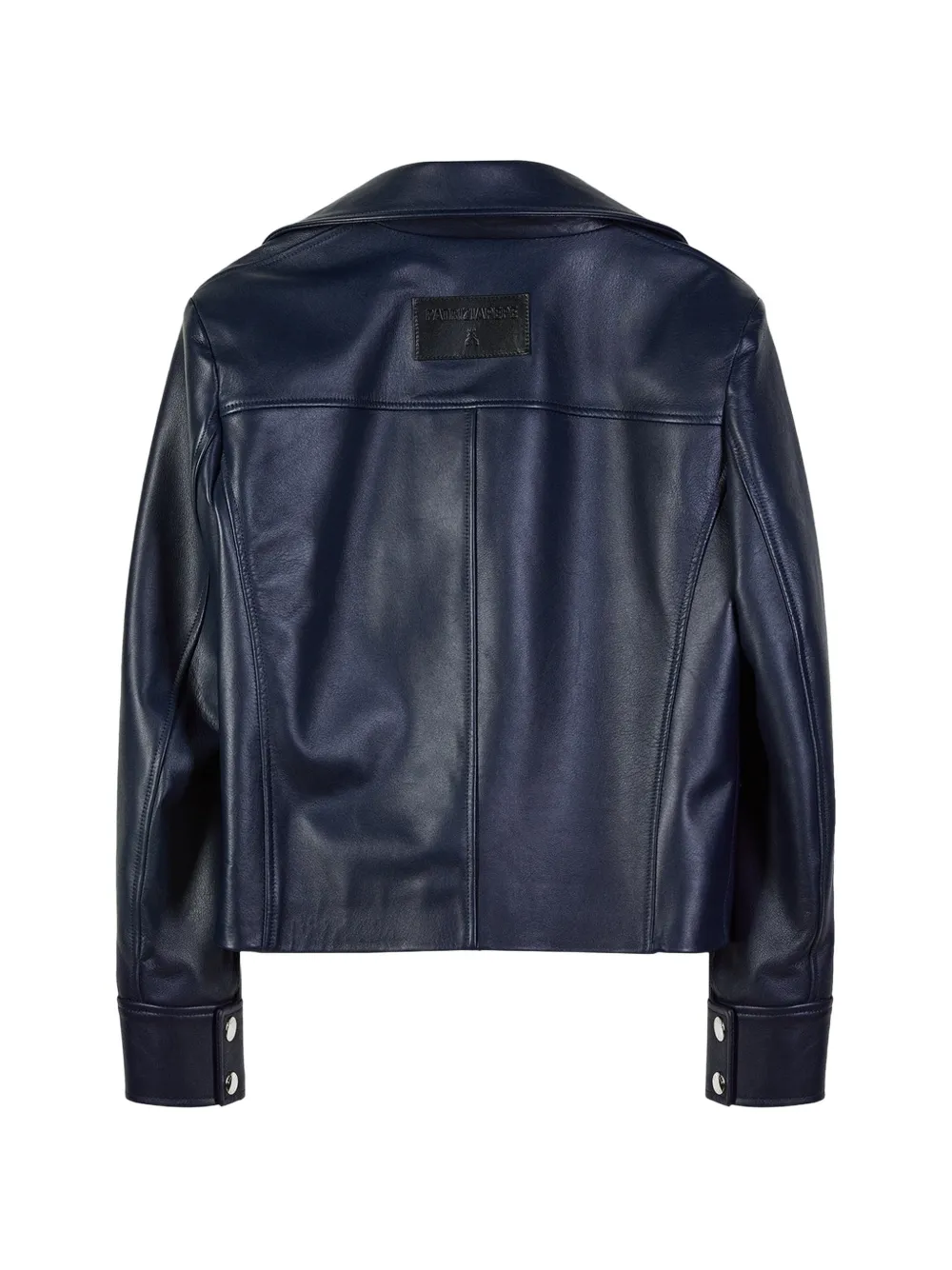 Patrizia Pepe Leren jack met zakdetail Blauw