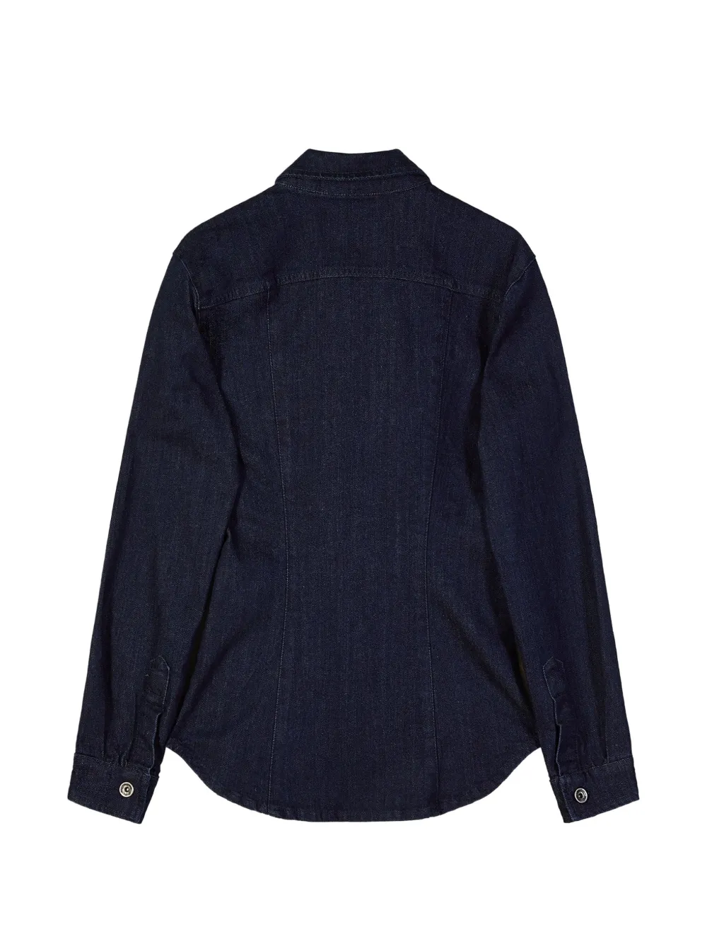 Patrizia Pepe Denim blouse met spoelwassing Blauw