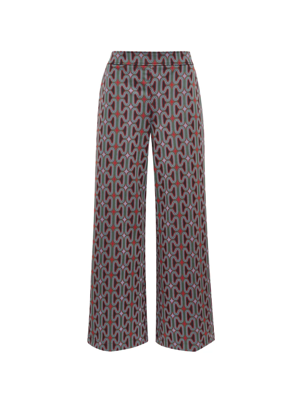 MALIPARMI chain-motif flared trousers - Vert MALIPARMI chain-motif flared trousers - Vert