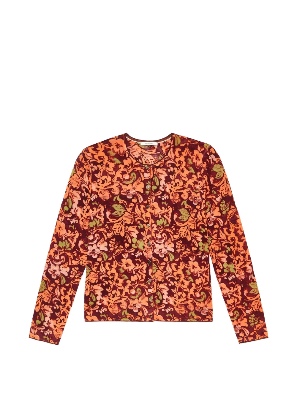 MALIPARMI floral-print wool cardigan - Rosso
