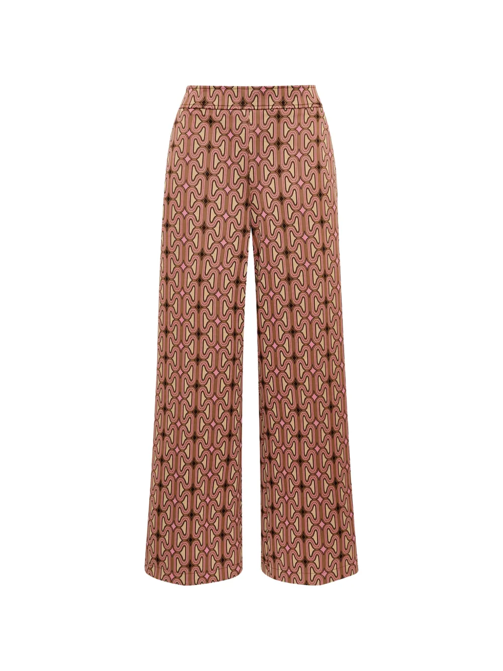 MALIPARMI jacquard-knit flared trousers Bruin