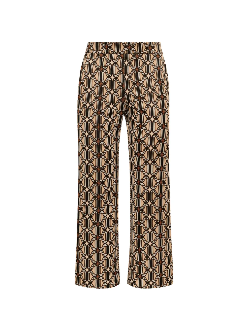 MALIPARMI jacquard-interlock chain-motif trousers Bruin