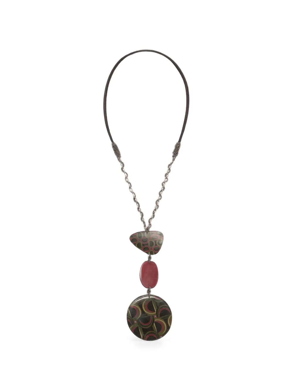 MALIPARMI bead-embellished resin-pendant necklace