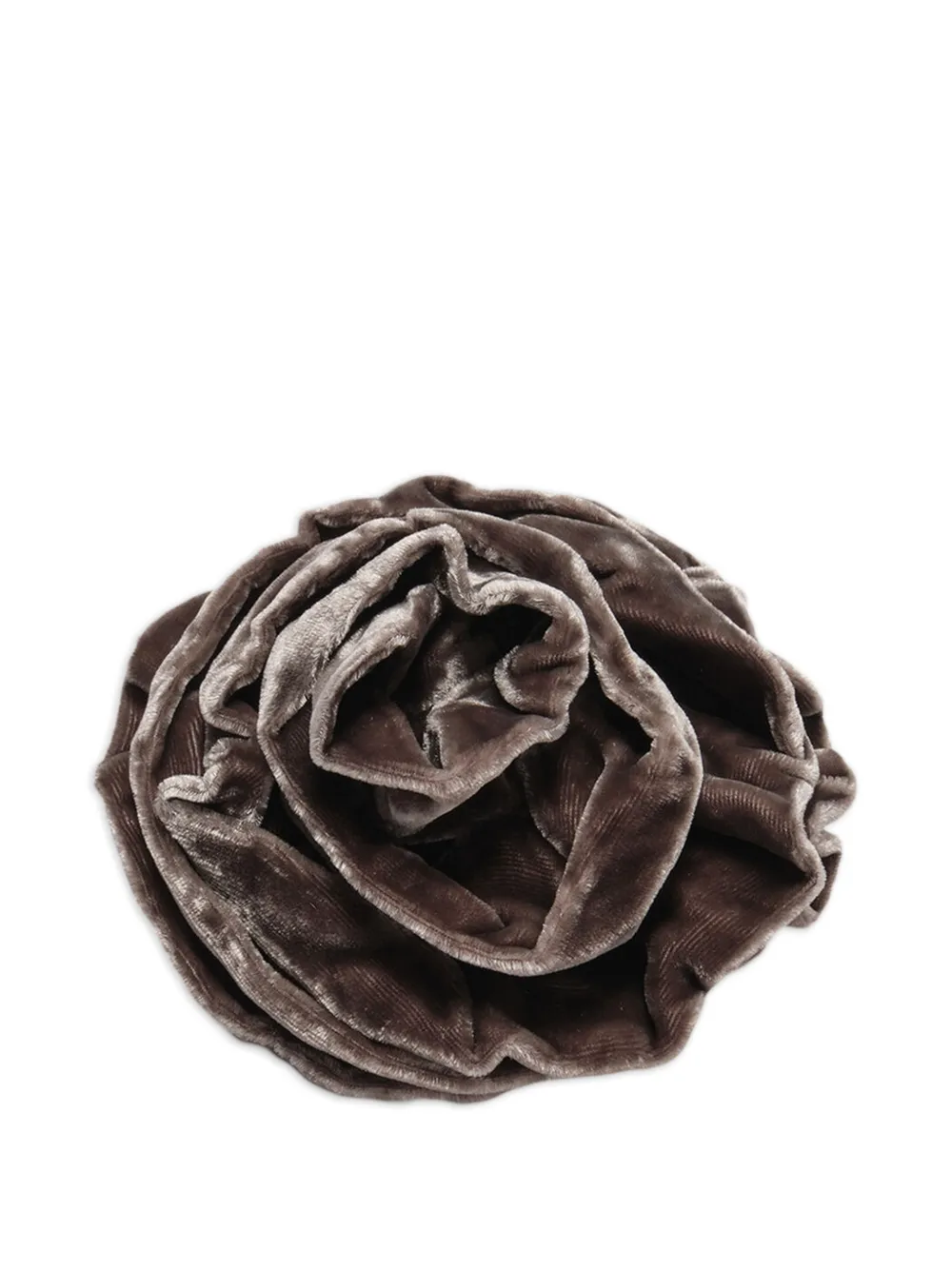 MALIPARMI rose velvet brooch - Braun