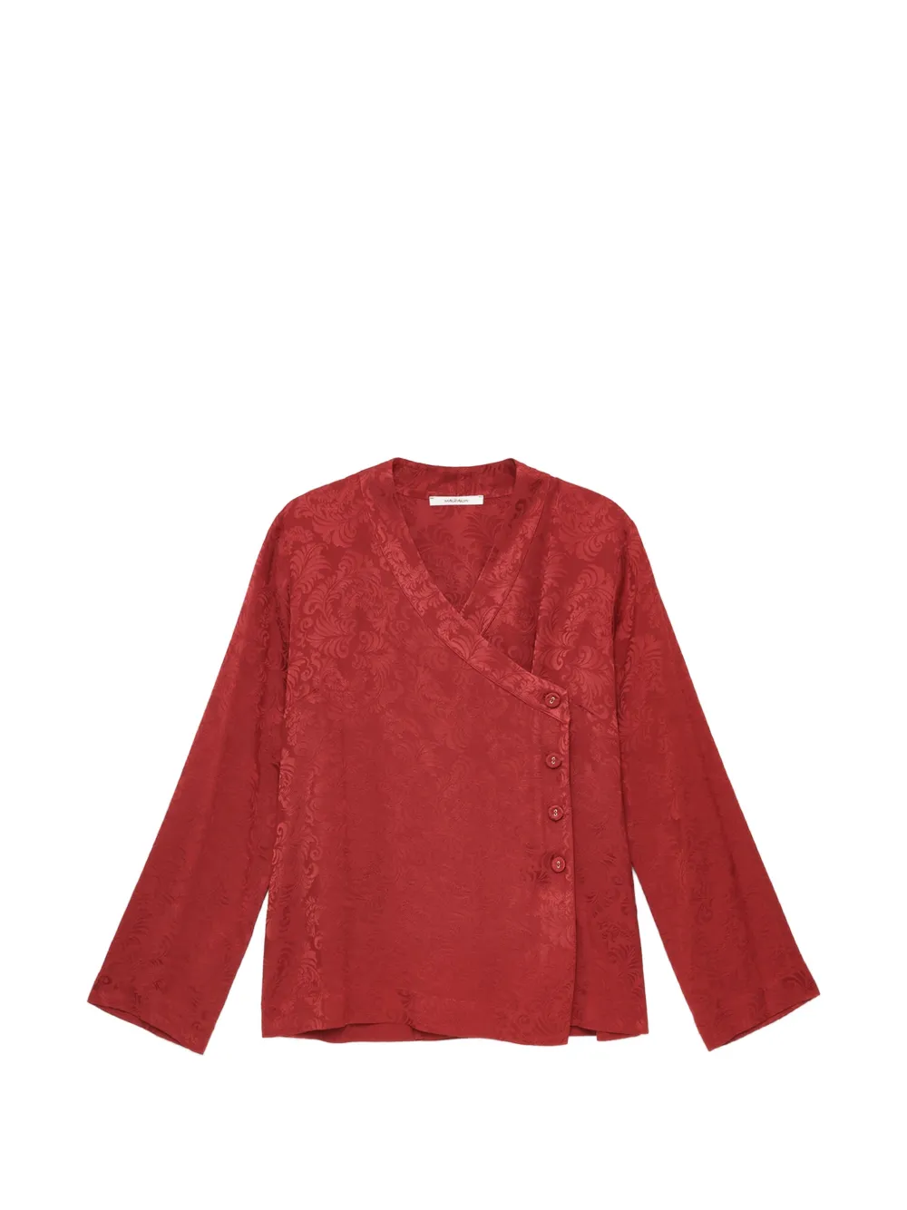 MALIPARMI damask jacquard wrap shirt - Rot