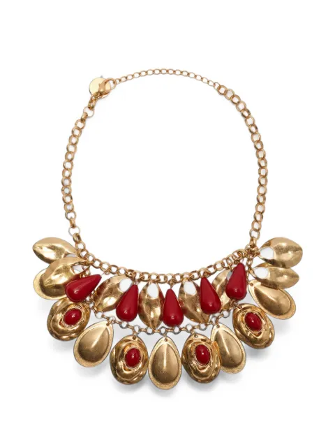 MALIPARMI resin-embellished drop necklace