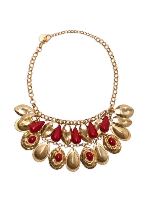 MALIPARMI resin-embellished drop necklace