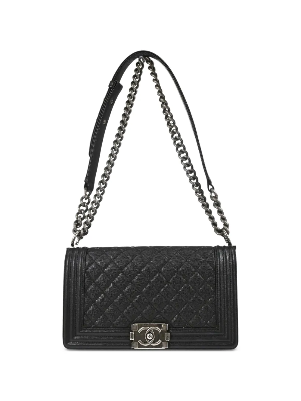 CHANEL Pre-Owned 2017 medium Boy Chanel quilted shoulder bag - Black
