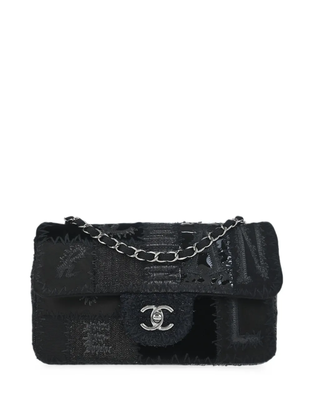 CHANEL Pre-Owned 2018 Single Flap patchwork shoulder bag - Nero