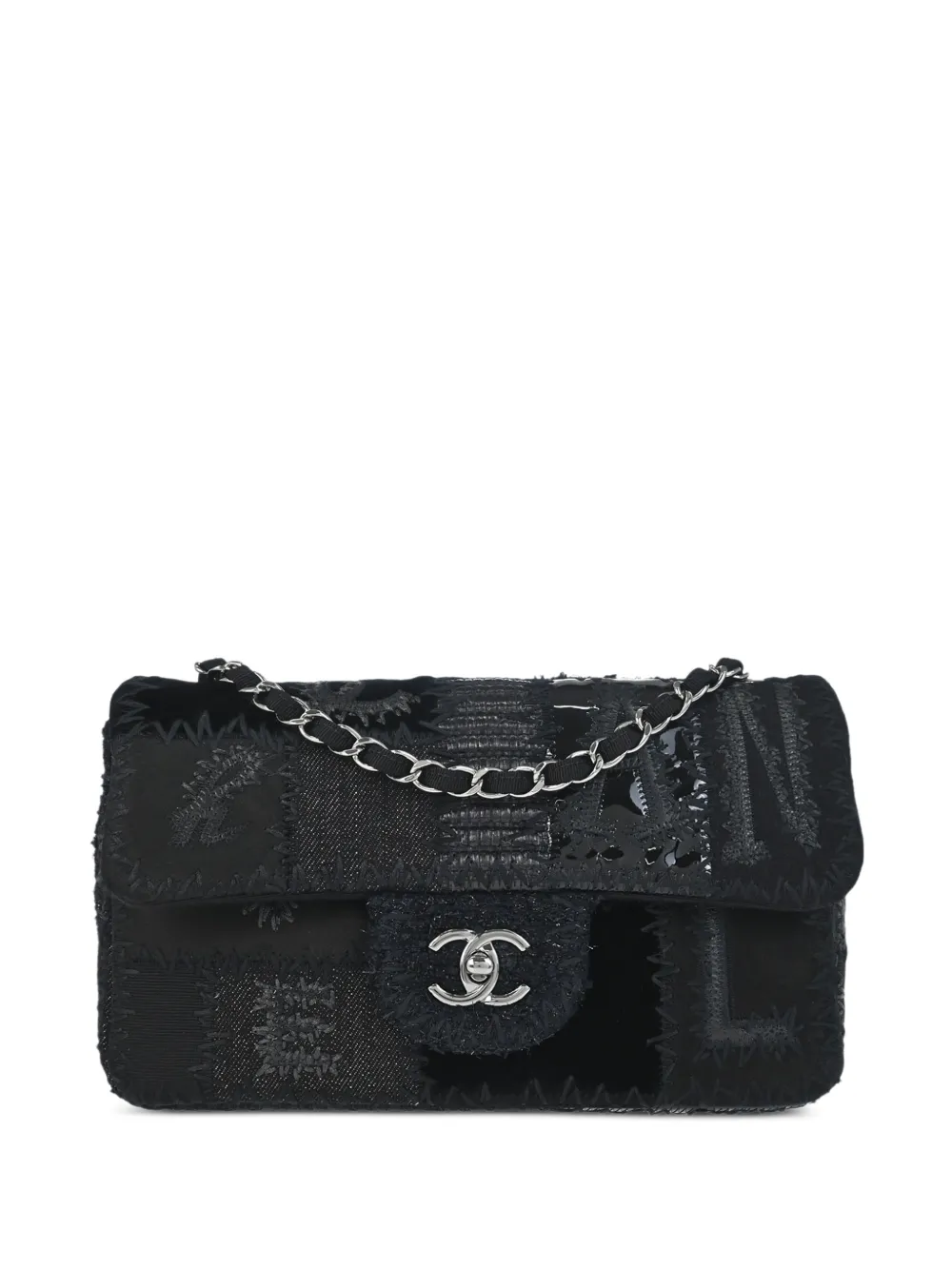 CHANEL Pre-Owned 2018 Single Flap patchwork shoulder bag - Black