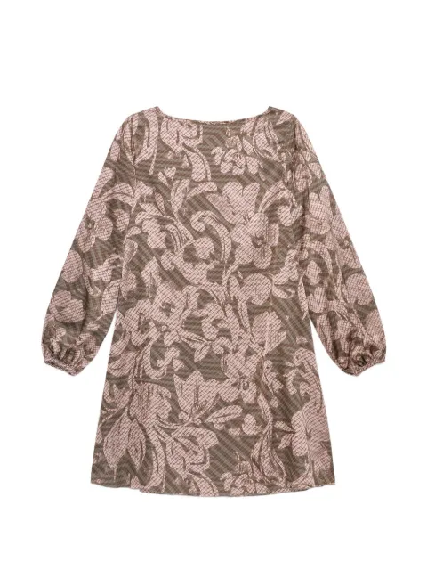 MALIPARMI vestido corto Sweet Foliage de corte A