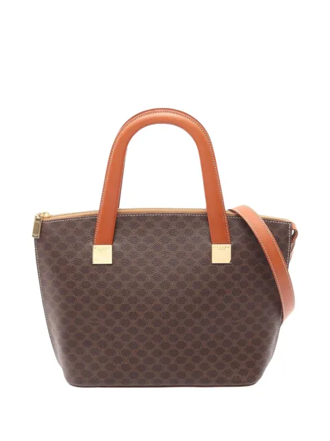Celine Pre-Owned bolsa satchel de lona revestida Macadam 2000-2026