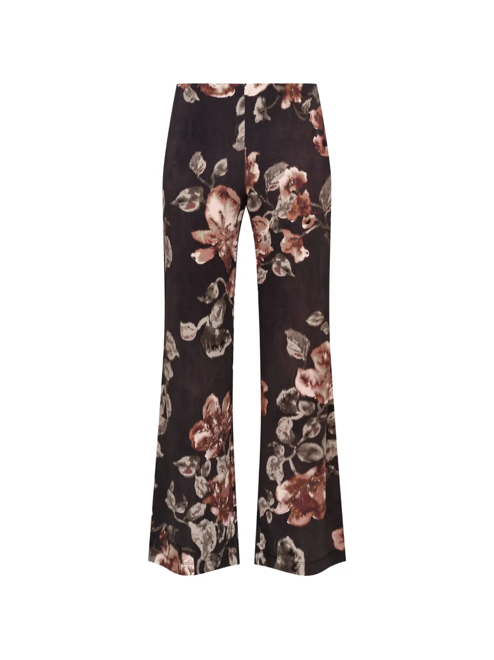 MALIPARMI Frosted Blossom floral-print trousers - Marron MALIPARMI Frosted Blossom floral-print trousers - Marron