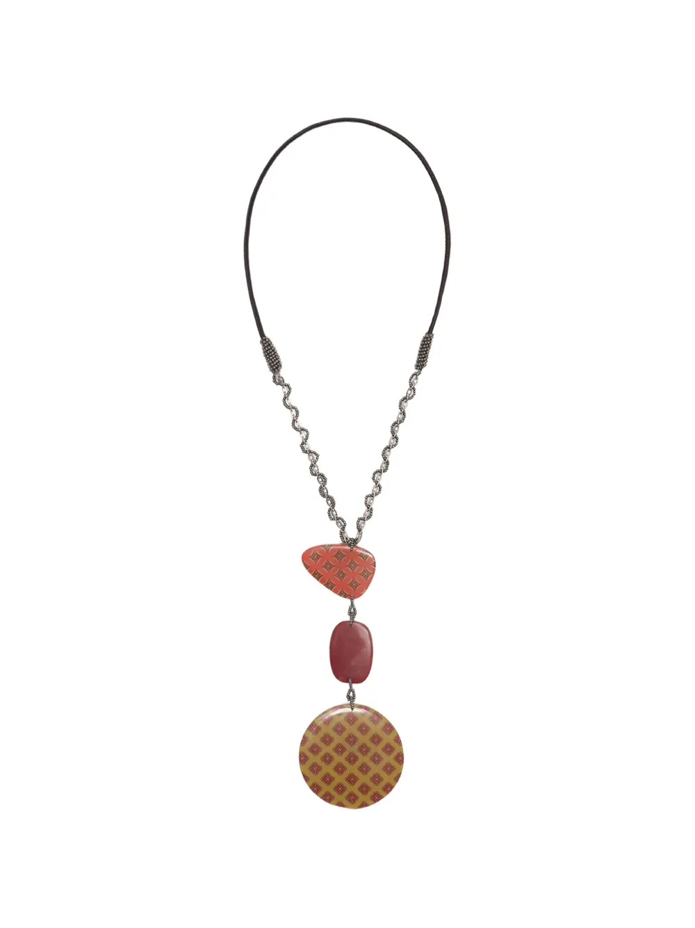 MALIPARMI patchwork resin necklace - Grün