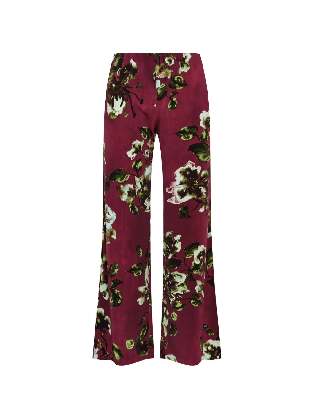 MALIPARMI Frosted Blossom floral-print trousers - Rot