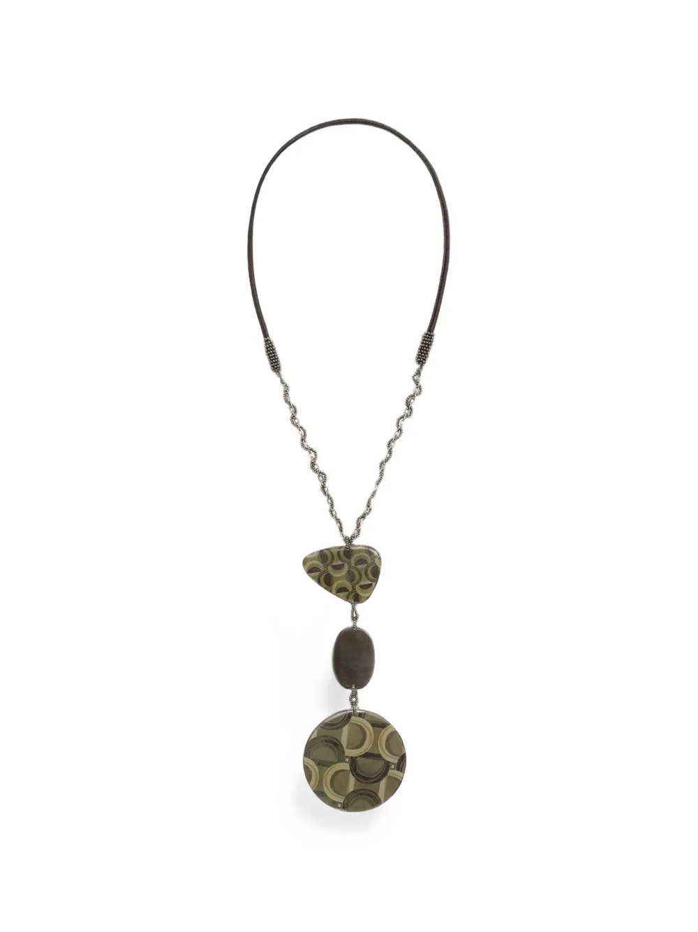 MALIPARMI resin pendant necklace - Grigio