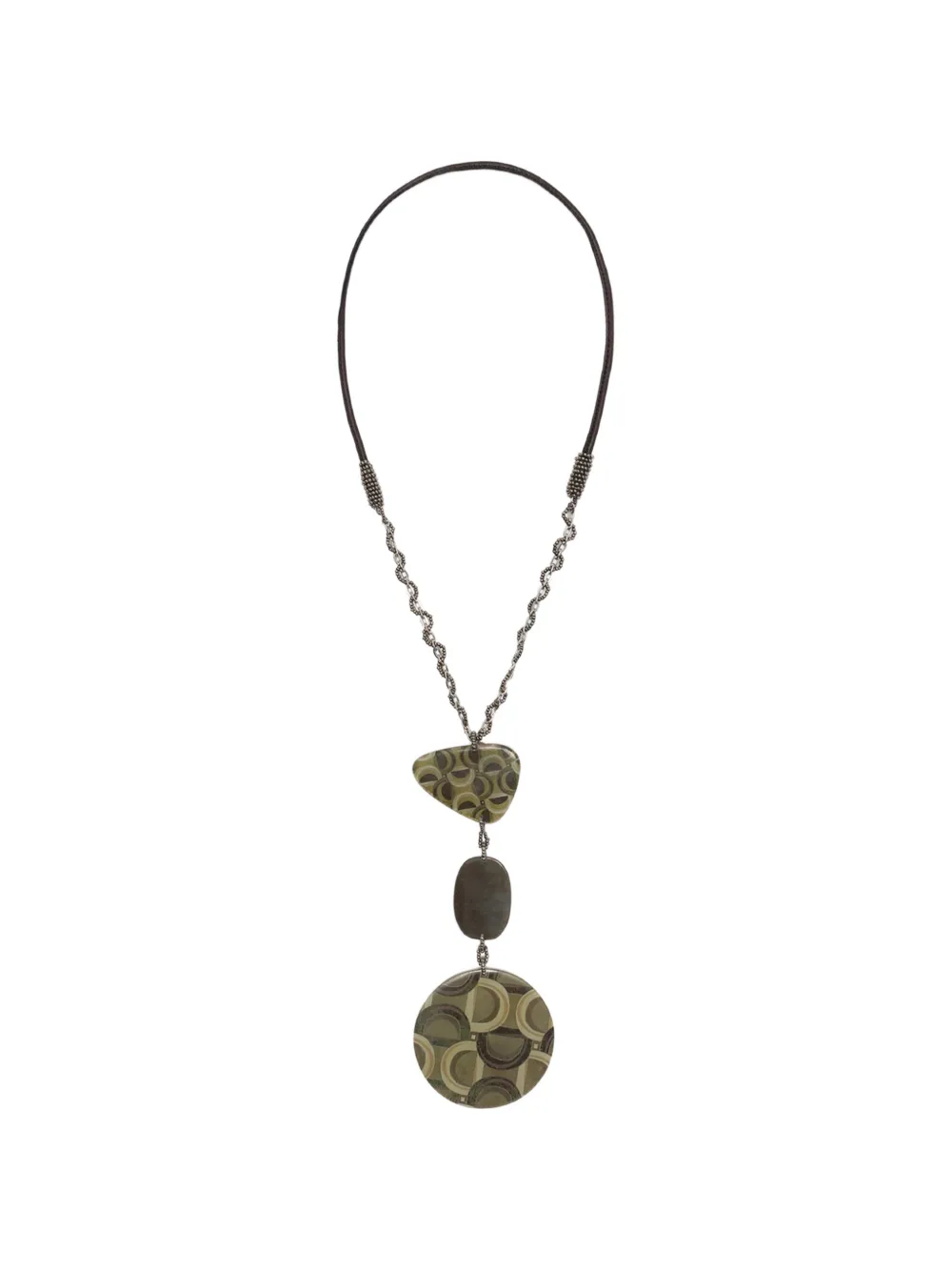 MALIPARMI resin pendant necklace - Grau