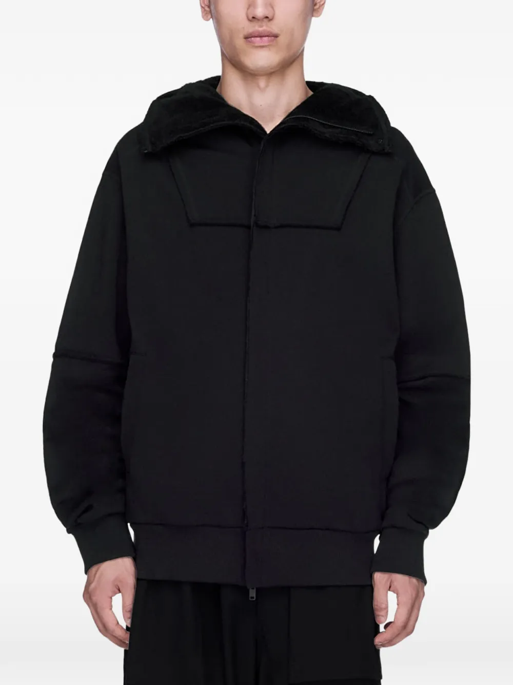Y-3 French Terry Ninja cotton hoodie Zwart