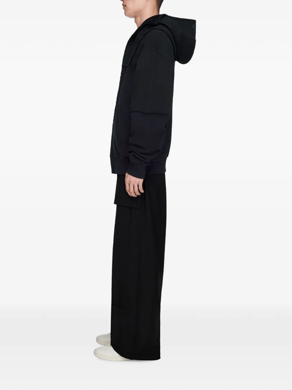 Y-3 French Terry Ninja cotton hoodie Zwart