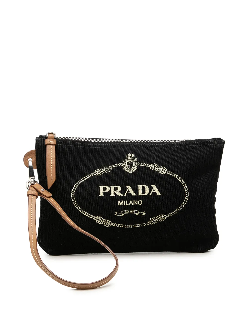 Prada Pre-Owned 2013-2026 Canvas Canapa Logo pouch - Nero