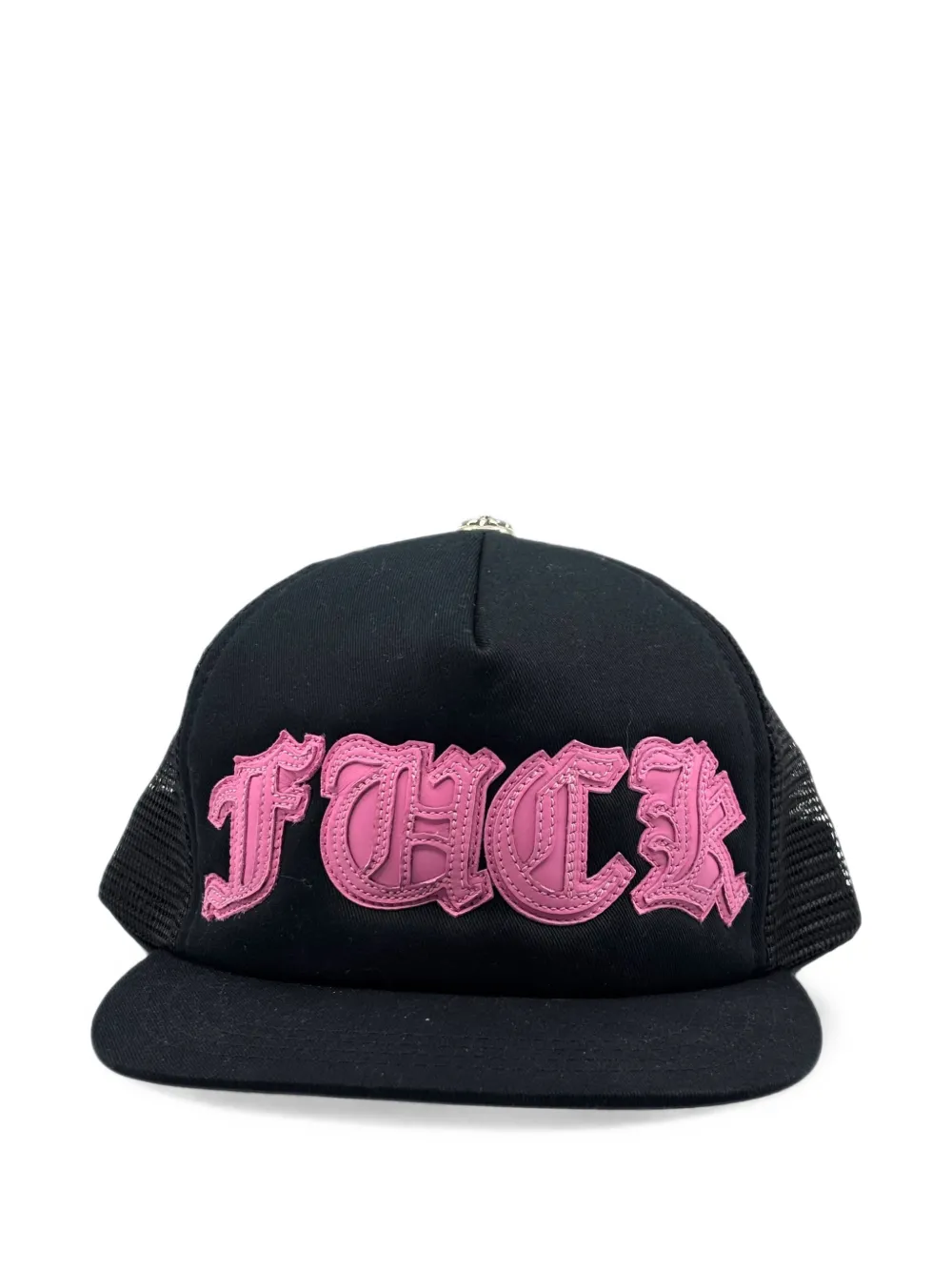 Chrome Hearts leather-patch trucker cap - Black