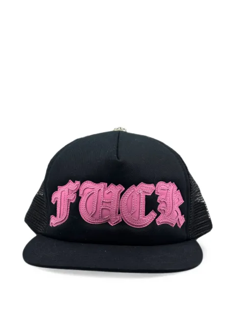 Chrome Hearts leather-patch trucker cap