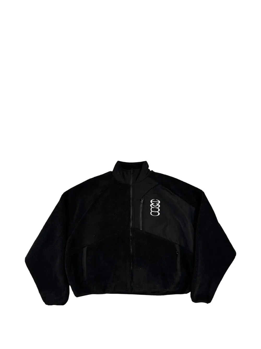 HMDD polar fleece zip-up jacket - Nero