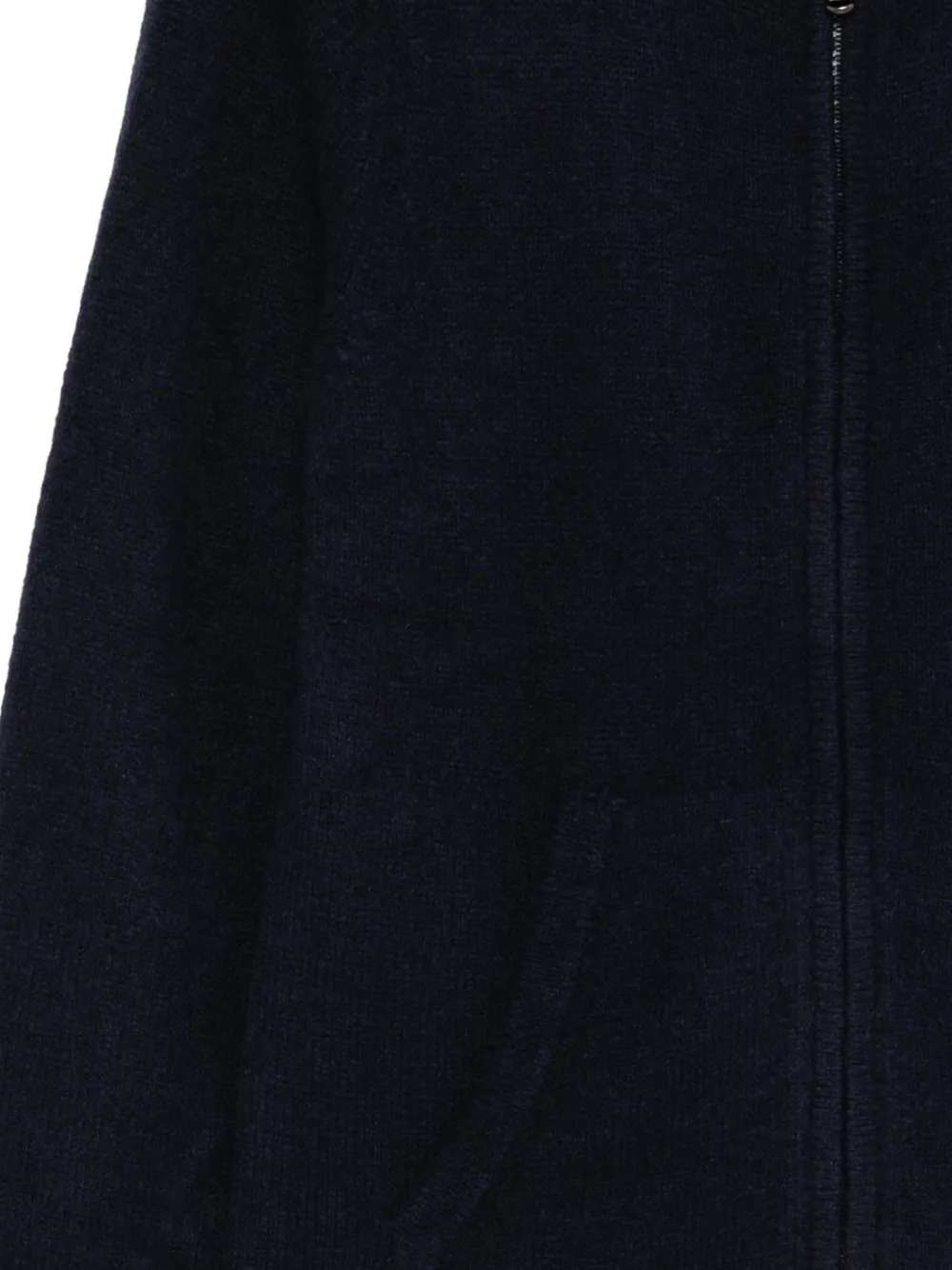 James Perse cashmere textured zip-up hoodie Blauw