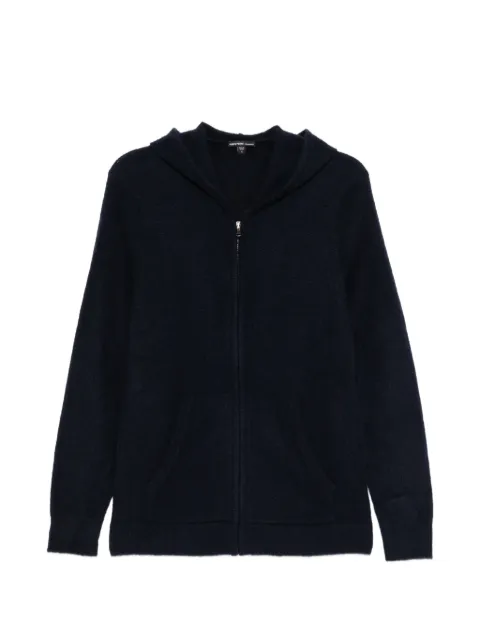 James Perse cashmere textured zip-up hoodie