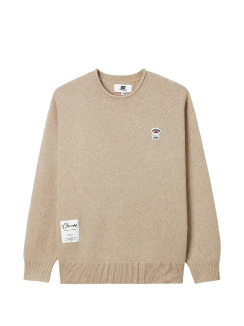 CHOCOOLATE logo-patch cotton sweater