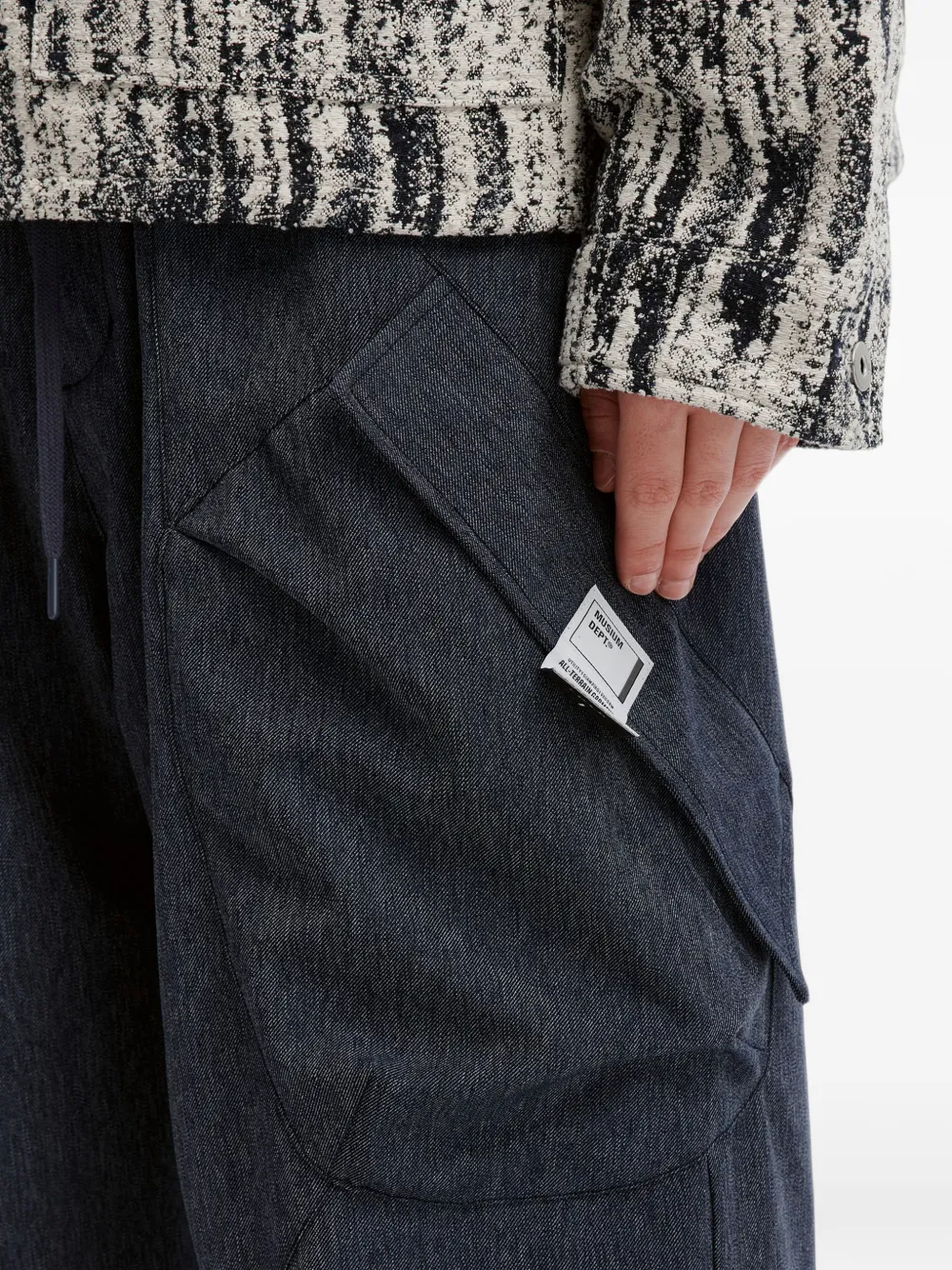 Musium Div. Cargo broek met vlakken Blauw