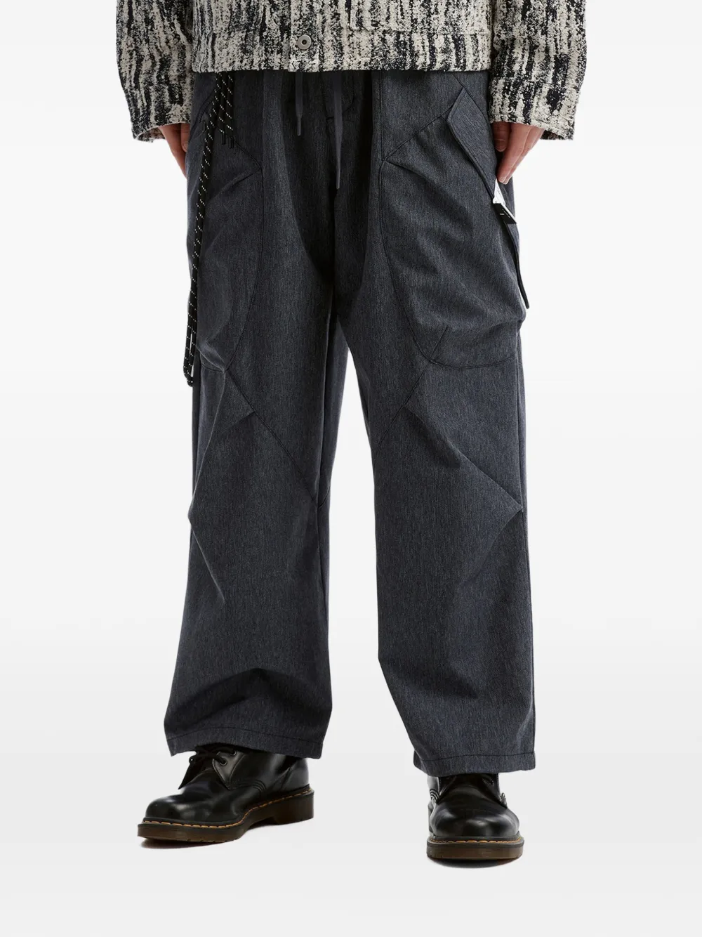 Musium Div. Cargo broek met vlakken Blauw