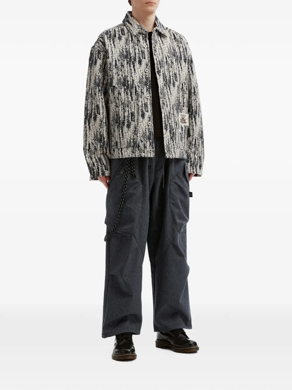Musium Div. Cargo broek met vlakken Blauw