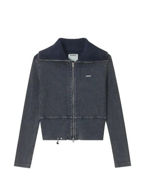 Musium Div. ribbed-knit zip-up sweatshirt