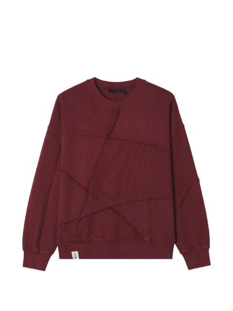 FIVE CM patchwork raw-edge sweatshirt