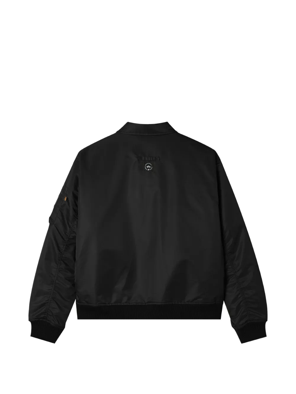 izzue logo-patch zip-up jacket Zwart